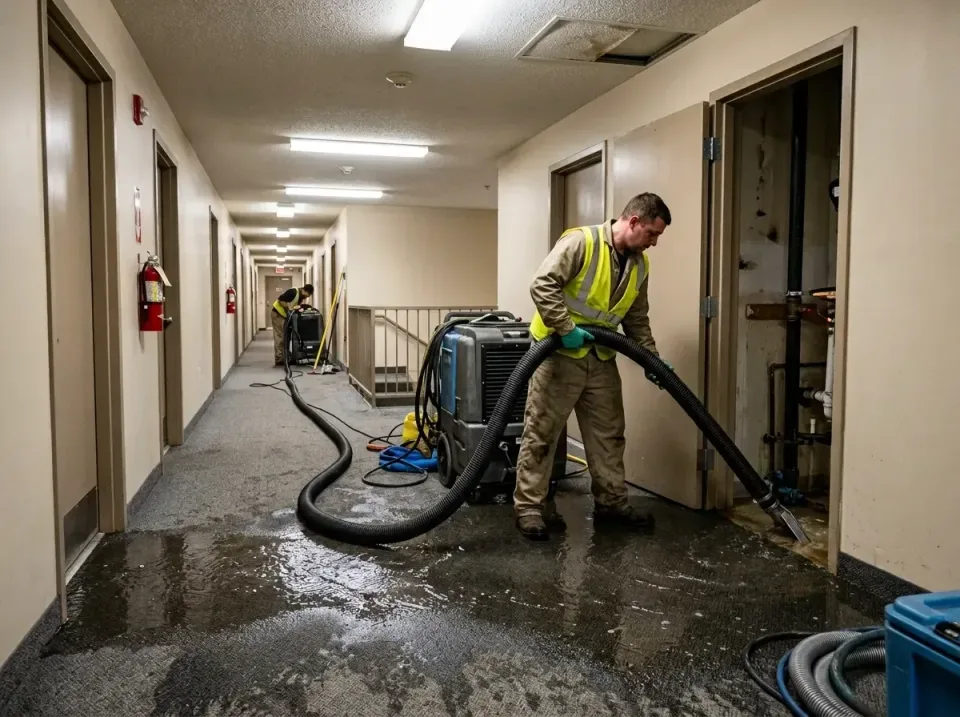 multi-unit-apartment-hallway-f-005 — frequently asked questions, Emergency Burst Pipe Water Extraction & Removal in Roaring…